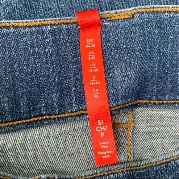 SPANX Pull-On Jeans Straight Leg Blue Small - Picture 10 of 12